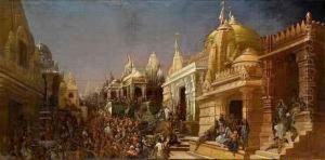Orientalische Stadt Mit Einem Umzug by Anton Seder