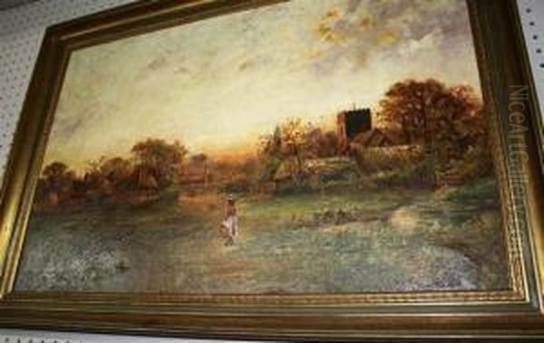 Village Scene With Young Girl - view 1