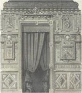 Projets De Decor Pour Les Murs Du Cabinet Du Marquis Jose D. Campo by Paul Sedille