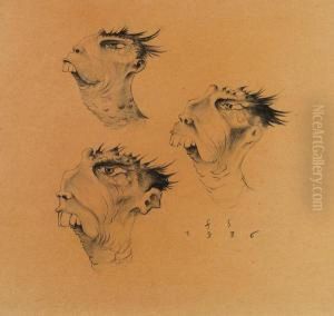 Phantasiekopfe, Studie by Franz Sedlacek