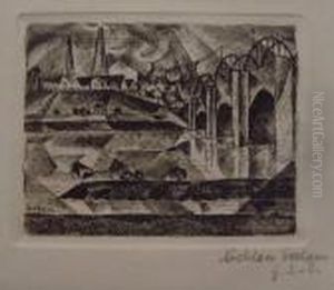 Diebrucke Von Morlaix In Der Bretagne by Paul Adolf Seehaus