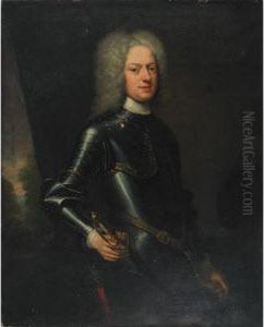 Portrait Of A Nobleman Dressed In Armour by Enoch Seeman