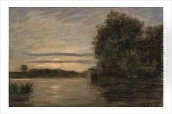Coucher De Soleil Sur L'etang - view 1