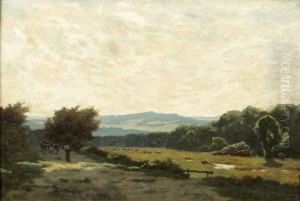 Bergere Dans Un Paysage. Bergere Dans Un Paysage.