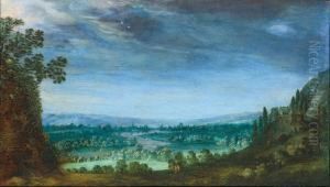 Weite Landschaft Mitstadt In Der Ferne