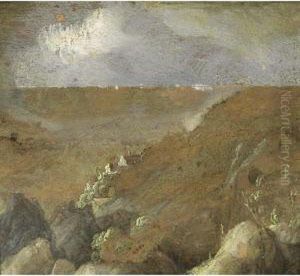 A Mountainous Landscape With A Village A Mountainous Landscape With A Village