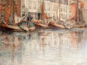 A Riverside View by Henri, Seghers Jnr.