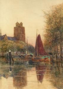 Segelboote In Einer Gracht.