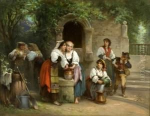 Napolitanas Cogiendo Agua by Mamerto Segui Arechala