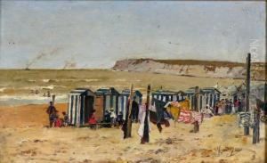 "escena En La Playa" by Mamerto Segui Arechala