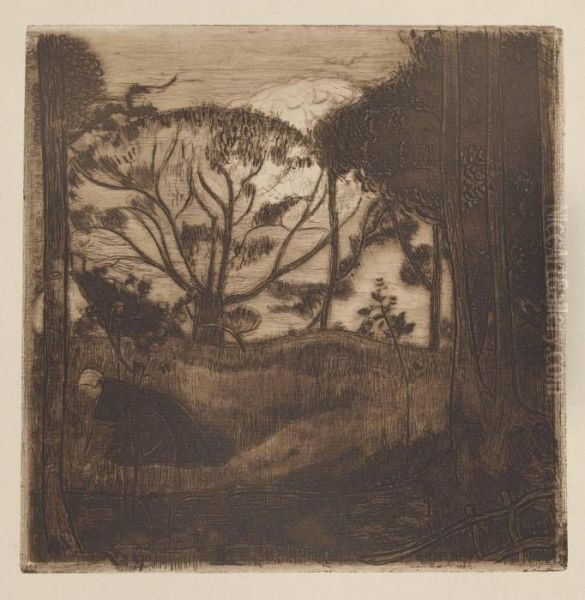 Le Soir Ou La Glaneuse by Armand Seguin