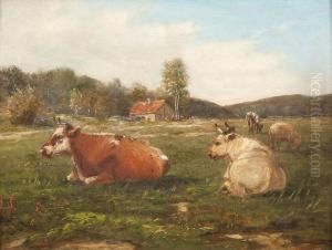 Landschaft Mit Kuhen by Carl Seibels