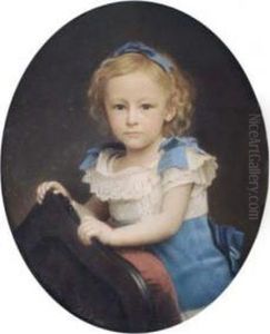 Fillette Au Ruban Bleu