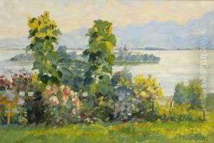 Sommerlandschaft Mit Blick Auf Die Fraueninsel
