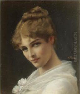Portrait Of A Young Girl by Alfred Seifert