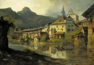 Veduta Della Citta E Del Castello Di Werdenberg