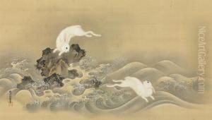 Rabbits Frolicing In The Waves Rabbits Frolicing In The Waves
