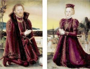Portrait Of A Gentleman; Portrait Of A Lady by Jakob Seisenegger