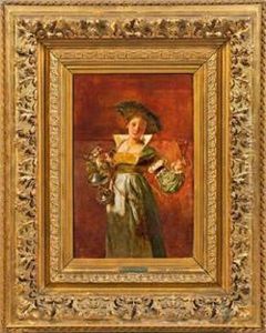 Bildnis Eines Madchensin Renaissancetracht by Otto Seitz