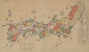 Shinkoku Nihon Yochi Rotei Zenzu (new Version Of Map Of Land Androads In Japan)