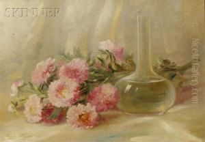 Chrysanthemums And A Vase by Emily Harris Mcgary Selinger