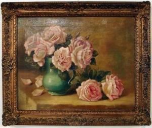 "roses", Floral Still Life by Emily Harris Mcgary Selinger