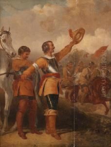 Schlachtenszene Mit Berittenen Soldaten by Christian I Sell