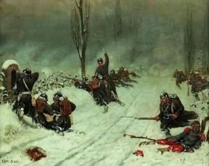 Gefechtsszene Im Winter by Christian Ii Sell