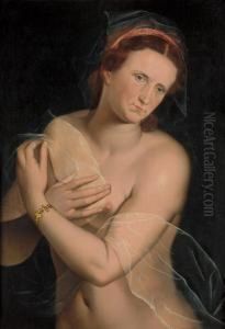 Bildnis Einer Unbekannten Dame Als Venus Pudica by Vincent Sellaer