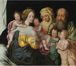 The Madonna And Child With Saints Elizabeth