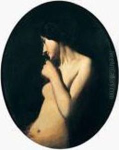 Femme De Trois-quart Dans Un Clair Obscur. by Charles Francois Sellier