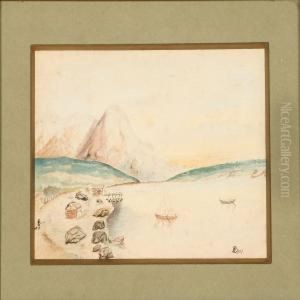 Landscape From A Fiord In Norway by Conrad Selmyhr
