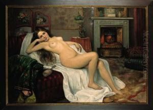 Reclining Nude On A Draped Sofa Reclining Nude On A Draped Sofa