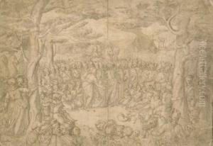 The Feeding Of The Five Thousand by Ottavio Semino