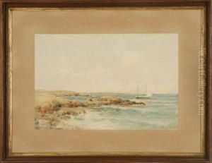 Leaving The Harbor by Prosper Louis Senat