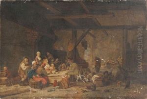 Le Repas A L'interieur D'une Ferme by Jacques Albert Senave