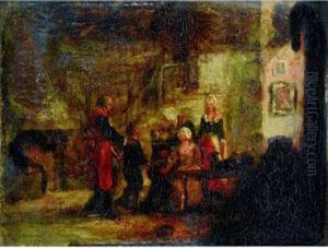 Scene D'interieur De Cuisine by Jacques Albert Senave