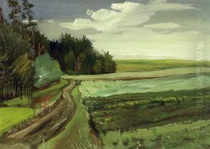 Landschaft Bei Zissersdorf by Franz Senkinc