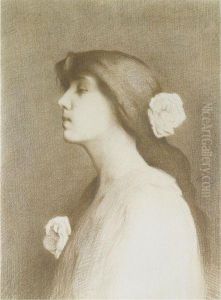Jeune Fille Aux Roses by Alexandre Seon