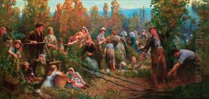 The Hop Pickers by George Harcourt Sephton