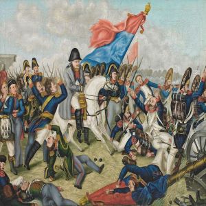 Scenery With General Napoleon On His White Horse by Franz Maler Sequens