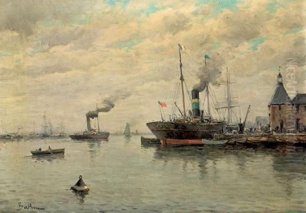 Habour Scenery. Signed Bertran - view 1