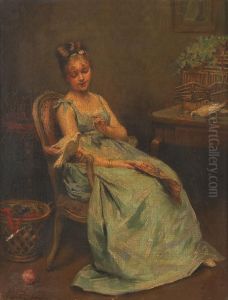 Jeune Femme Aux Colombes
