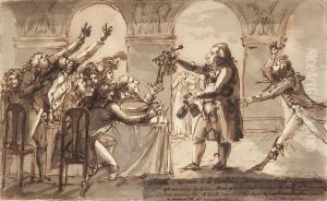Gallodier Give Out Keys To The Cellar To The Thirsty Guests by Johan Tobias Sergel