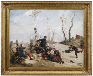 Battle Scene From The Franco-prussian War.