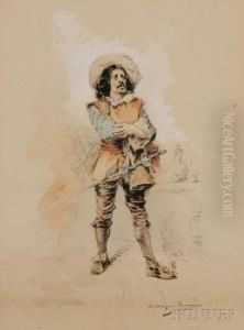 Sketch Of A Cavalier by Enrique Serra y Auque