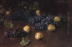 Natura Morta Con Uva Nera Ed Altrifrutti by Luigi Serralunga