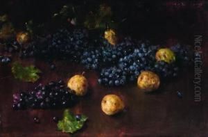 Natura Morta Con Uva Nera Ed Altri Frutti by Luigi Serralunga