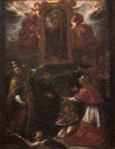 Saint Augustin Montrant Un Tableau