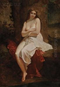 Portrait Of A Seated Nude In A Landscape Portrait Of A Seated Nude In A Landscape
